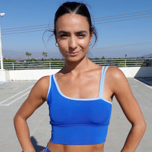 Load image into Gallery viewer, Bold One Shoulder Sports Bra- Electric Blue
