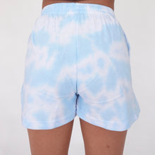 Load image into Gallery viewer, Be Bold Sweat Shorts in Sky Blue Tie Dye
